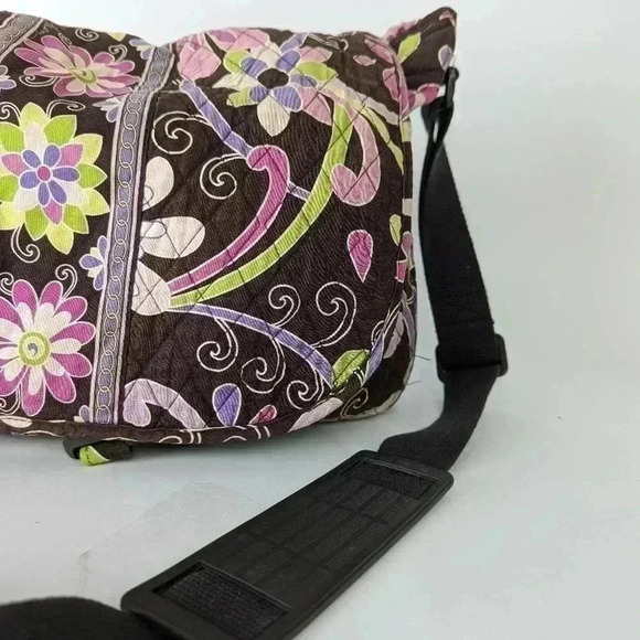 Vera Bradley Top Flap Purple Punch Crossbody Messenger Bookbag - Picture 4 of 10